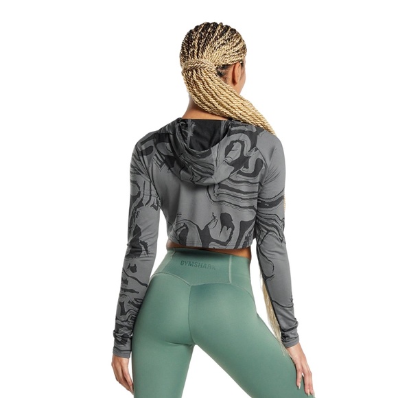 *SOLD* Gymshark Power Pullover Cropped Long Sleeve Workout Top - Picture 2 of 6